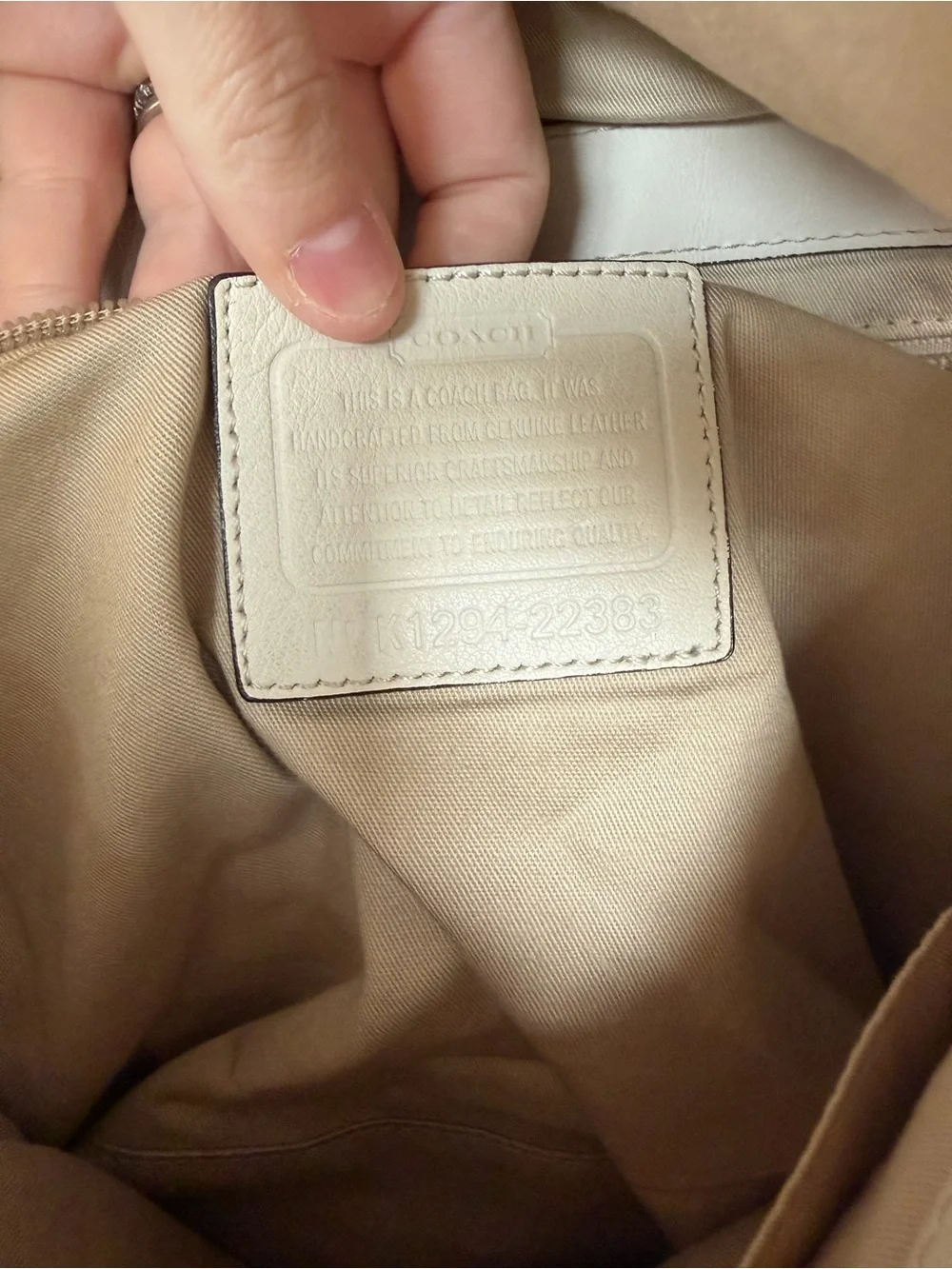 COACH Vintage Legacy Romy Vanilla Leather Convertible Top Handle Crossbody Bag - Picture 10 of 14